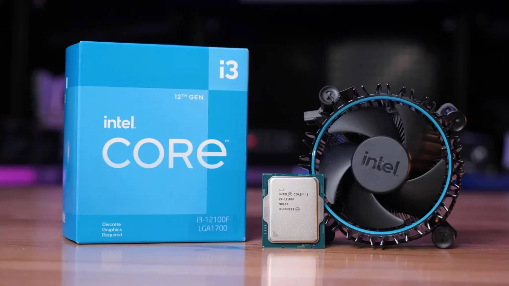 Intel 12100F Processor with stock cooler and box